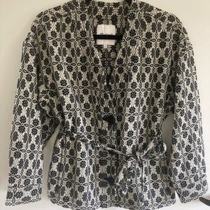 Madewell Geometric Jacquard Tie-Waist Jacket